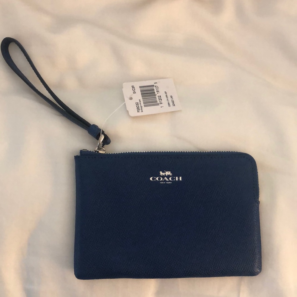 Coach corner zip wristlet